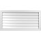 Ekena Millwork Vertical Surface Mount PVC Gable Vnt: Non-Functional, w/2"W x 1-1/2"H, Brickmould Frame, 40"W x 20"H GVPVE40X2002SN - alternate 1